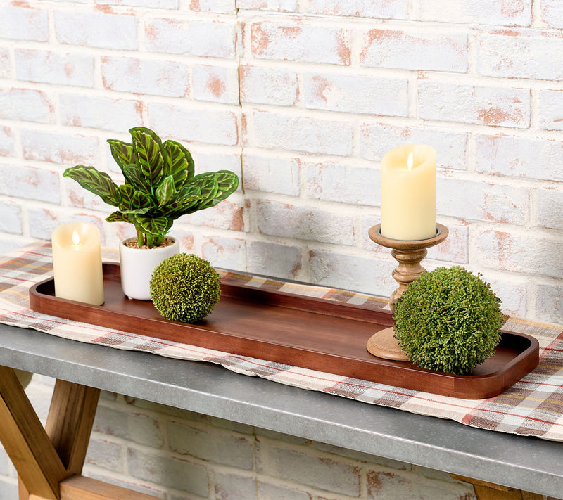 Home Reflections 31" Rectangular Wooden Tray — Main view