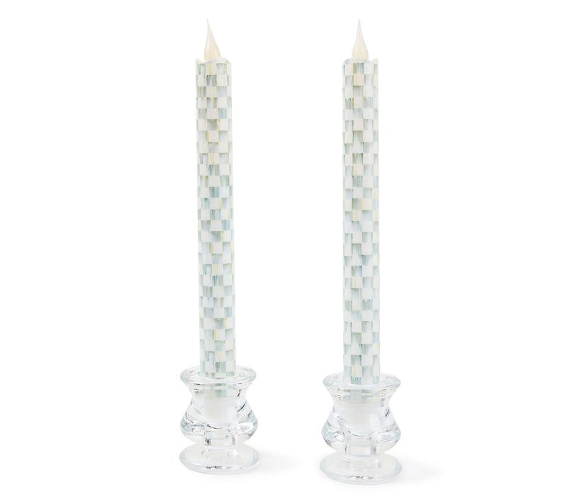 MacKenzie- Childs Set of 2 Flameless Check Taper Candles — View 14