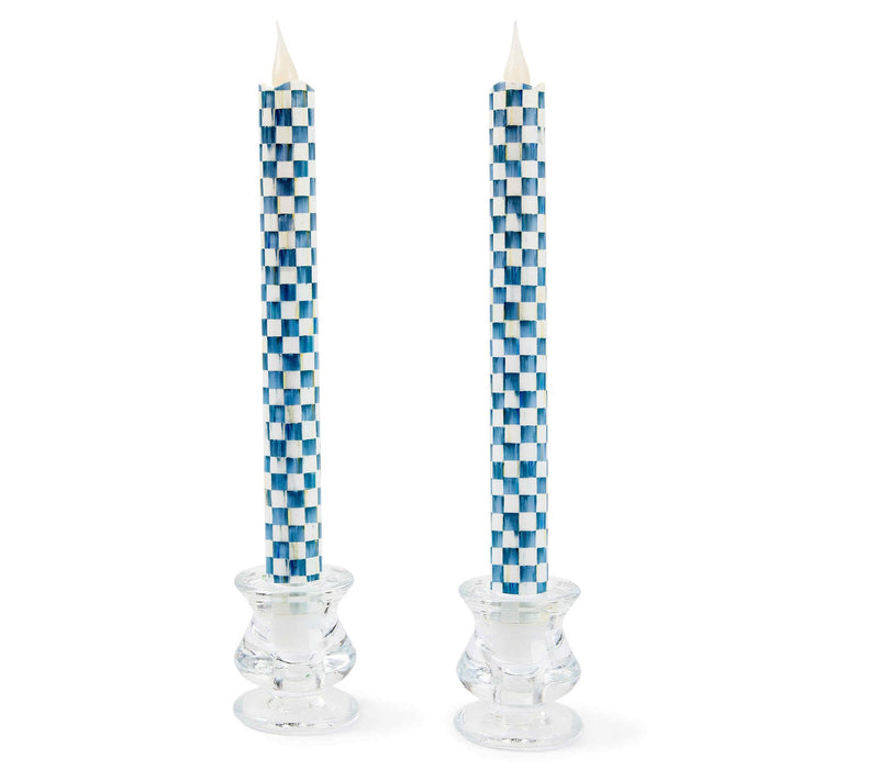 MacKenzie- Childs Set of 2 Flameless Check Taper Candles — View 16
