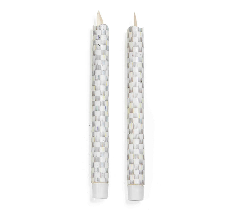 MacKenzie- Childs Set of 2 Flameless Check Taper Candles — View 13