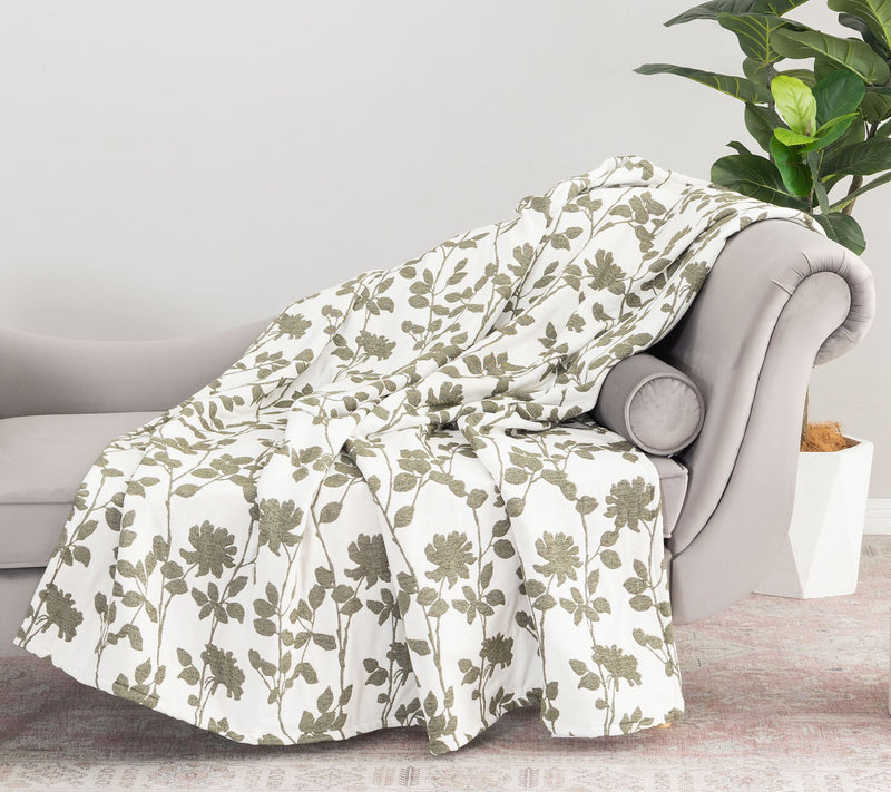 Berkshire 60x70 Floral Vine Micro Chenille Plush Throw — View 7