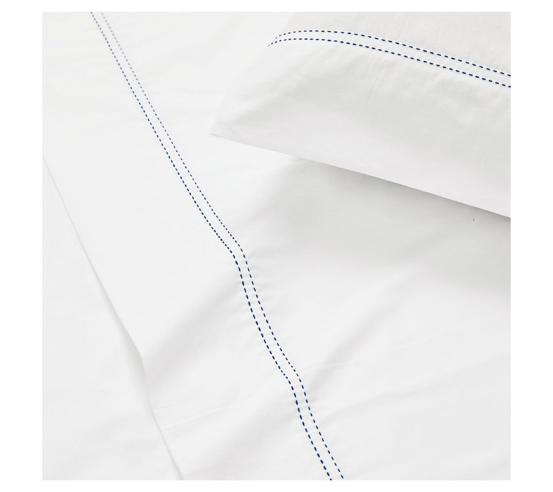 SCOUT Pick Stitch Cotton Percale Queen Sheet Set — View 4