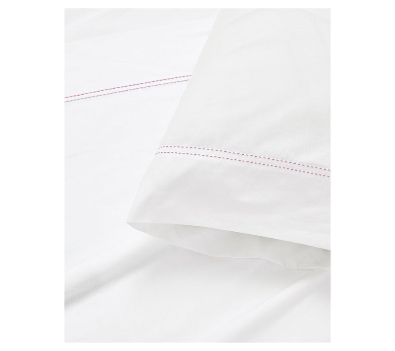 SCOUT Pick Stitch Cotton Percale Twin Sheet Set — View 5