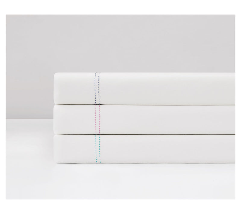 SCOUT Pick Stitch Cotton Percale Full Sheet Set — View 2