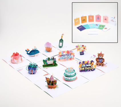 Lovepop Cards 12-Pack Birthday Cards in Box Assortment