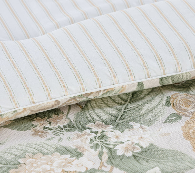 Waverly Floral Cotton Comforter & Sham Set with Dec Pillow- F/Q — View 9