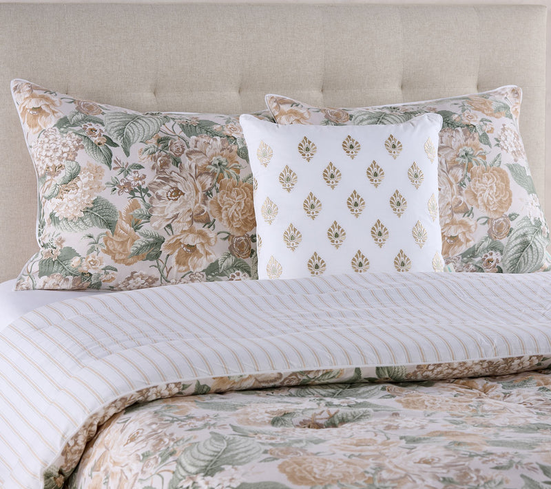 Waverly Floral Cotton Comforter & Sham Set with Dec Pillow- F/Q — View 8
