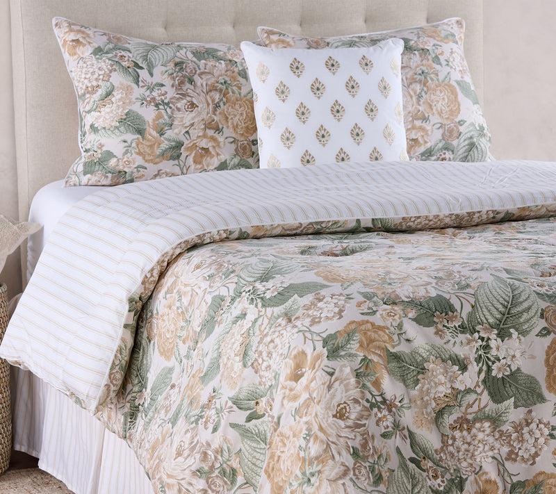 Waverly Floral Cotton Comforter & Sham Set with Dec Pillow-King — View 3
