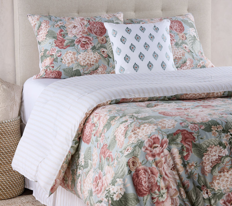 Waverly Floral Cotton Comforter & Sham Set with Dec Pillow-King — View 7