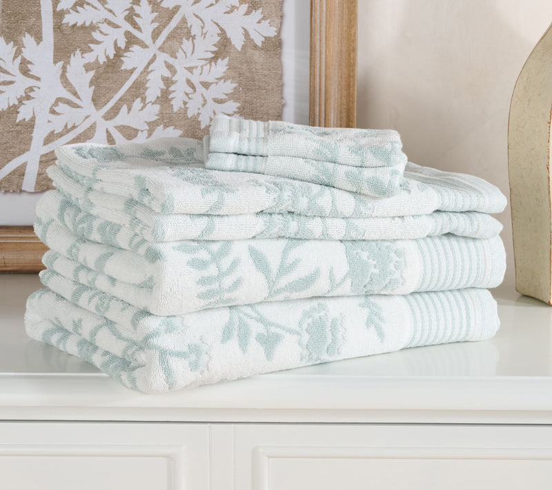 Waverly Cotton Jacquard 6-Piece Towel Set — View 8