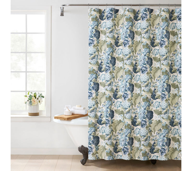 Waverly Cotton Floral Shower Curtain with Liner — Main view