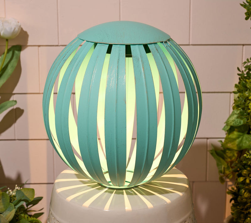"As Is" 11" Illuminated Indoor/Outdoor Metal Sphere by Kim Gravel — Main view