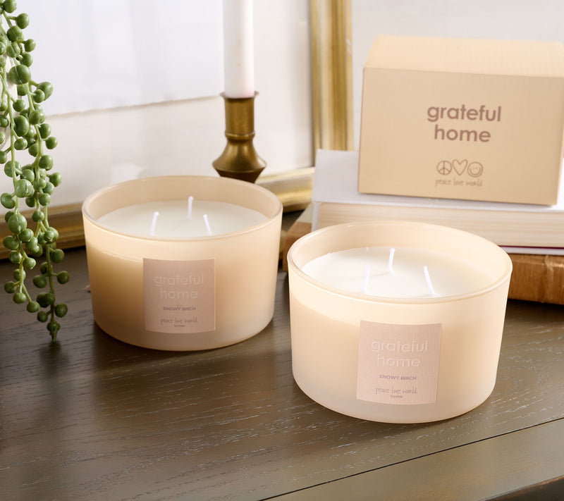 Peace Love World S/2 16oz Matte Glass Candles with Gift Boxes — View 7