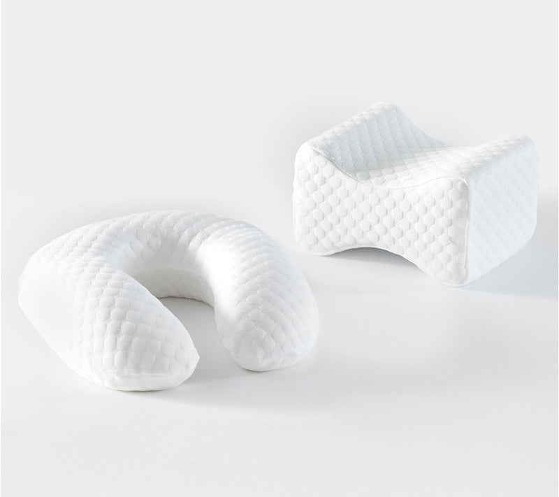 Bodipedic Memory Foam Knee Pillow and U-Neck Travel Pillow — Main view