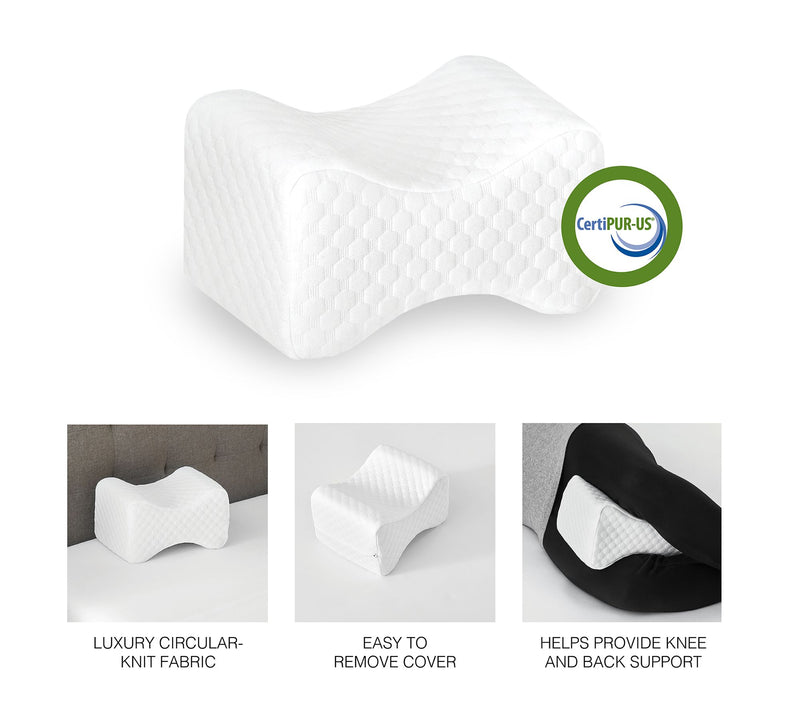 Bodipedic Memory Foam Knee Pillow and U-Neck Travel Pillow — View 2