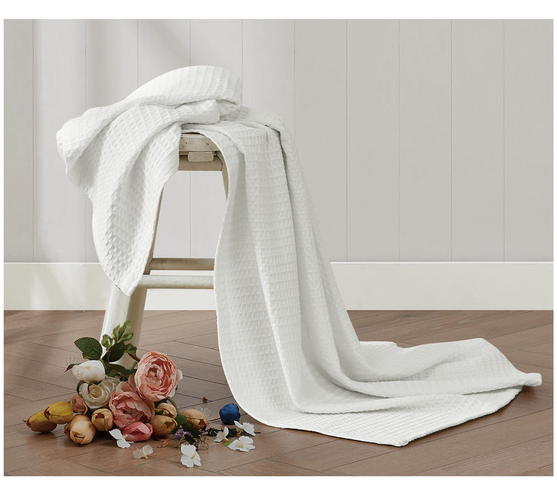 The Farmhouse b y Rachel Ashwel l Cotton Waffle 50x60 Throw — View 12