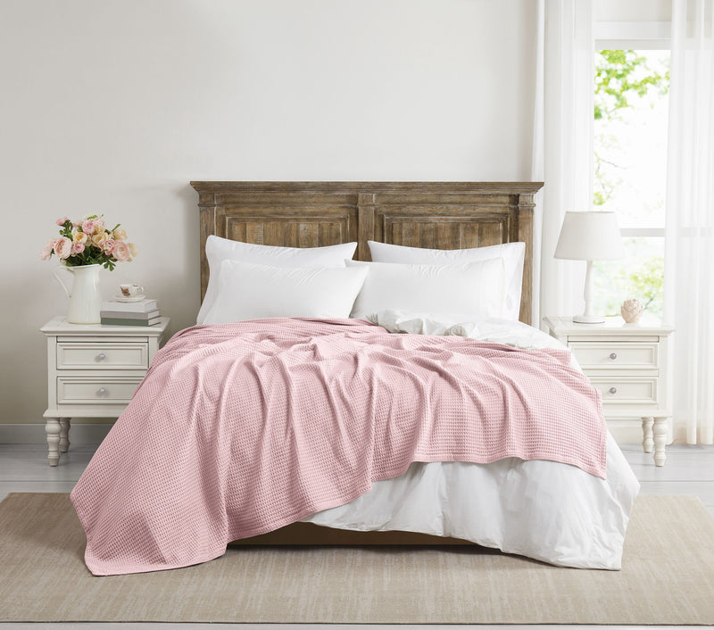 The Farmhouse by Rachel Ashwell Cotton Waffle Queen Blanket — View 12