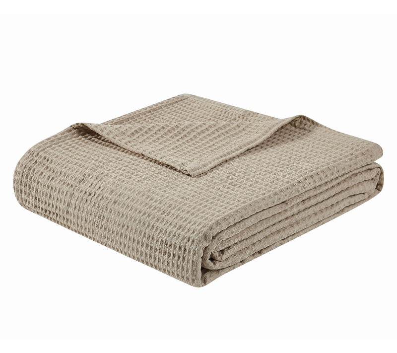 The Farmhouse by Rachel Ashwell Cotton Waffle Queen Blanket — View 4