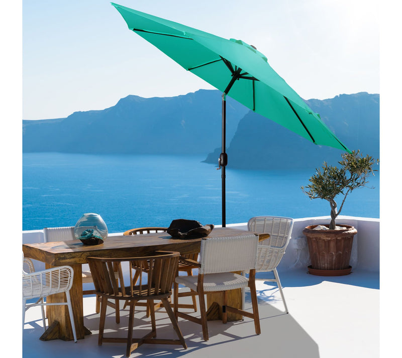 Backyard Expressions 9 Ft Patio Umbrella with Push Button Tilt — View 6