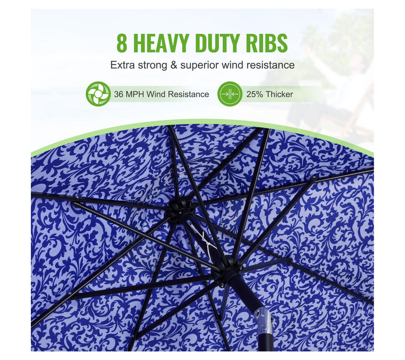 Backyard Expressions 9 Ft Patio Umbrella with Push Button Tilt — View 2