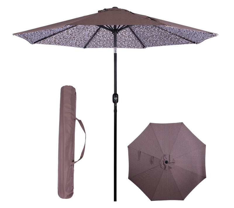 Backyard Expressions 9 Ft Patio Umbrella with Push Button Tilt — View 30