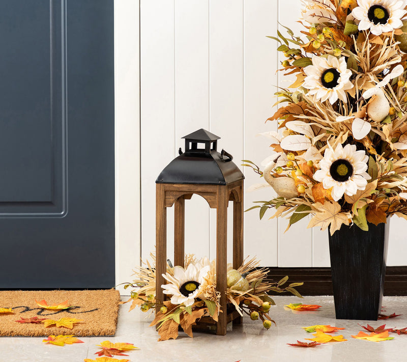 Glitzhome 20"H Fall Harvest Sunflower, Pumpkin& — View 3