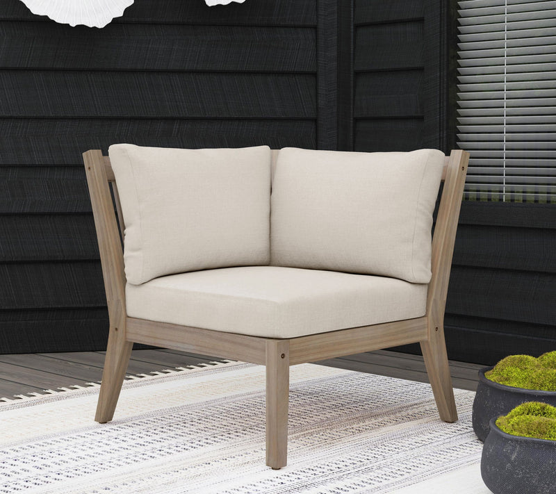 Linon Home Teagon Bge Nat Corner Chair — View 8