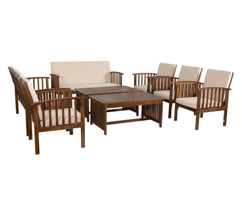 Linon Home Caneel 8-Piece Outdoor Chat Set — Main view
