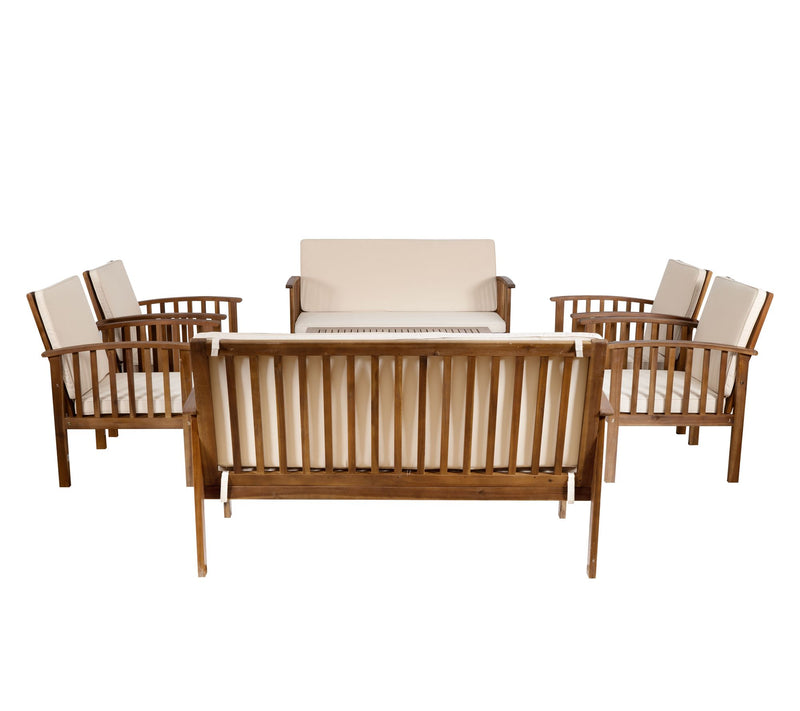 Linon Home Caneel 8-Piece Outdoor Chat Set — View 4