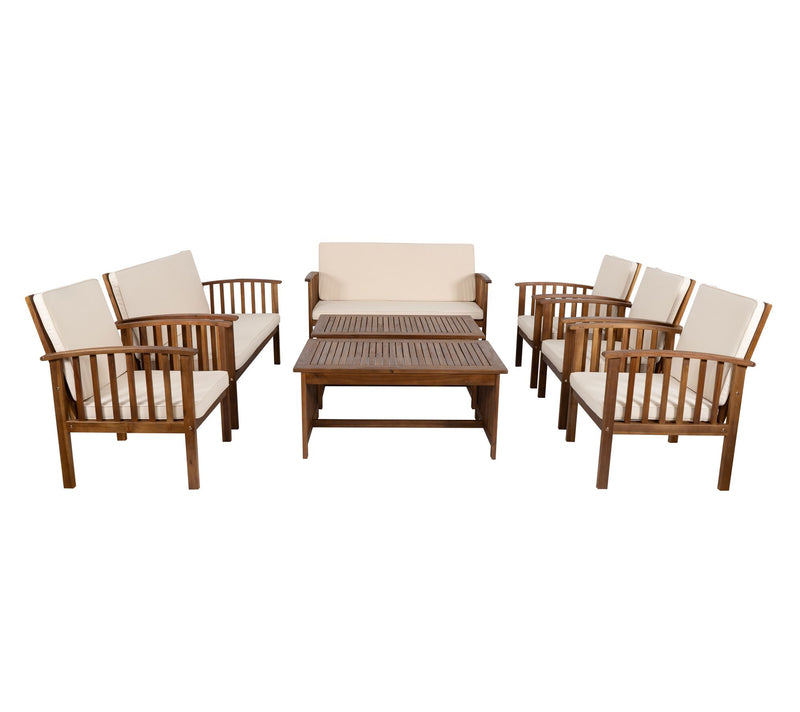Linon Home Caneel 8-Piece Outdoor Chat Set — View 2