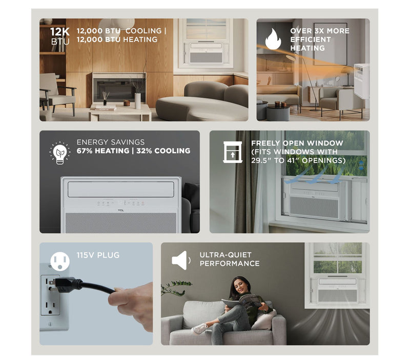 TCL Q-Series 12 ,000 BTU 550 Sq Ft. Smart Windo w Air Condition — View 7