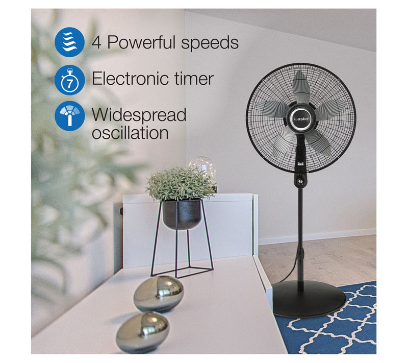 Lasko 20" Oscillating Remote Control Pedestal Fan — View 6