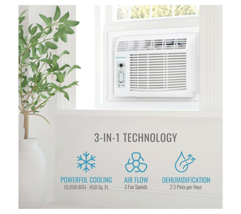 Keystone 10K BTU Window Mounted Air ConditionerFollowMe LCD — View 3