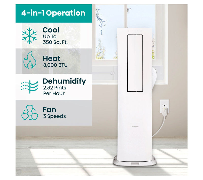 Hisense 8000 BTU 115V 350 Sq.Ft. Portable Air Cditoner — View 4