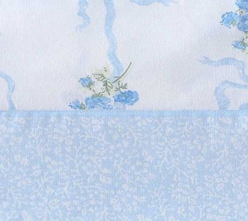 Laura Ashley Floral Ribbon Blue Twin Sheet Set — View 7