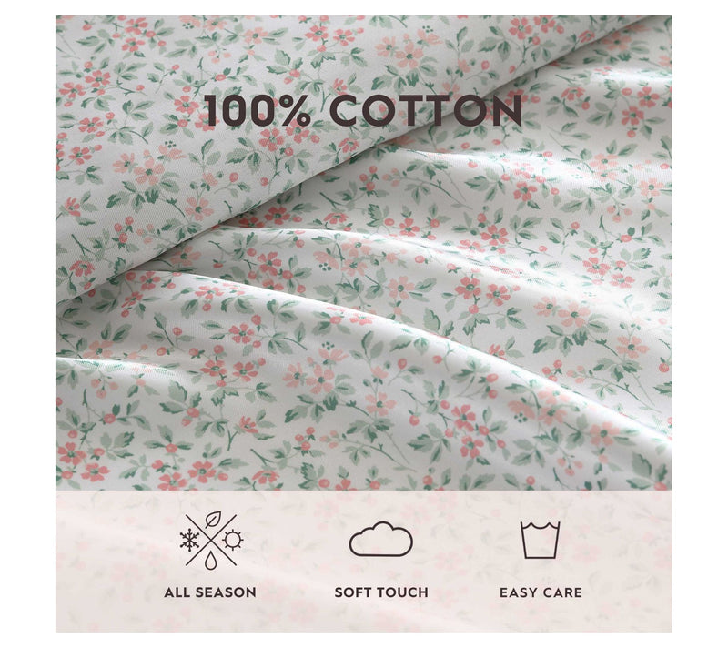Laura Ashley Tierney Pink-Floral King Sheet Set — View 5