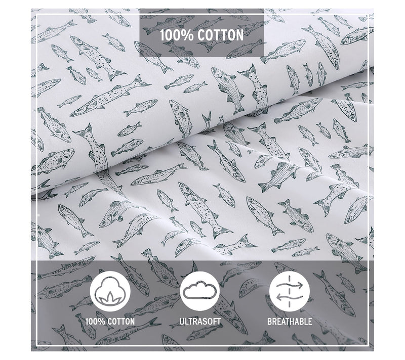 Eddie Bauer Albright Green King Sheet Set — View 7