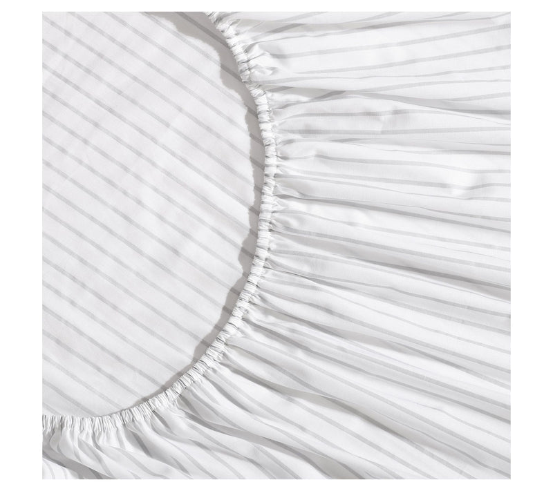 Eddie Bauer Arden Stripe Grey-White Queen SheetSet — View 3