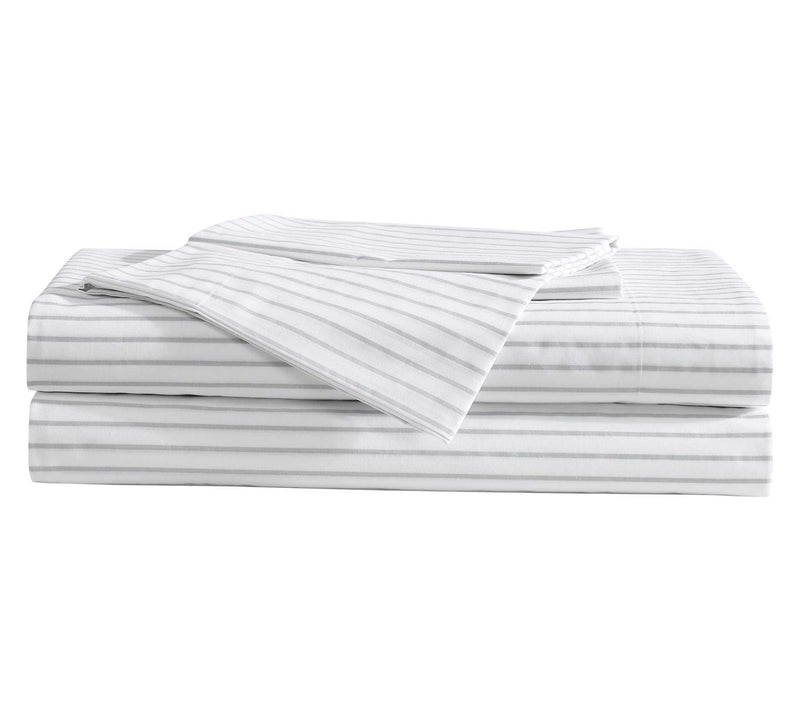 Eddie Bauer Arden Stripe Grey-White Twin Sheetet — Main view