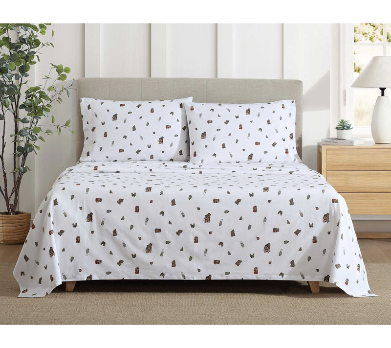 Eddie Bauer Buddy Camping White Twin Sheet Set — View 2