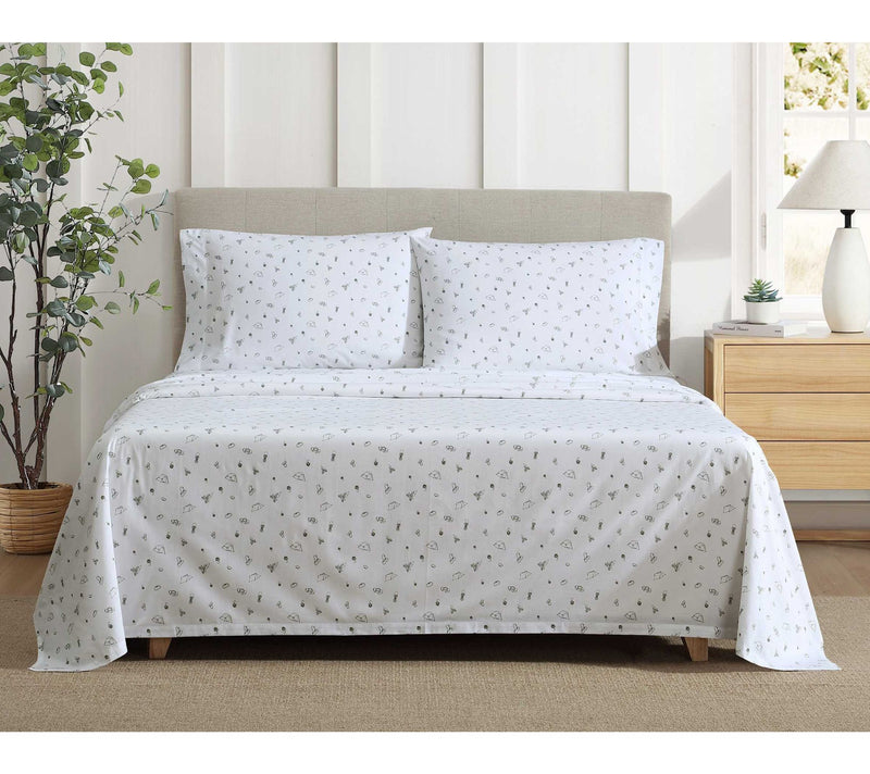 Eddie Bauer Camp Green-White Twin Sheet Set — View 2