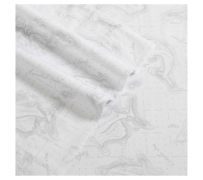 Eddie Bauer Fish Atoll Grey Twin Sheet Set — View 4