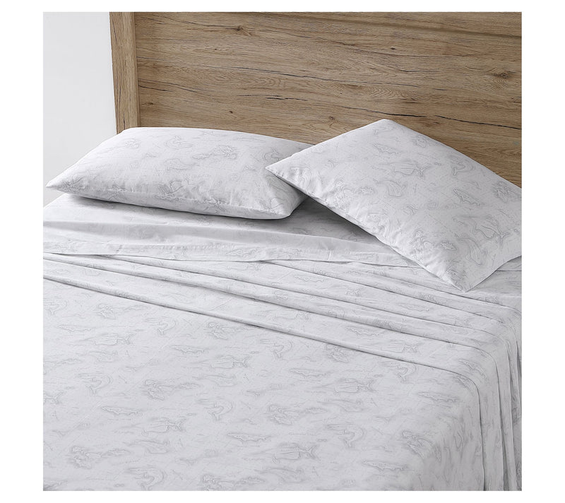 Eddie Bauer Fish Atoll Grey Twin Sheet Set — View 2