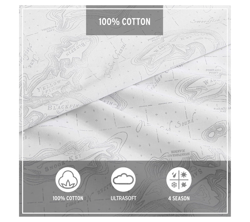 Eddie Bauer Fish Atoll Grey Twin Sheet Set — View 6