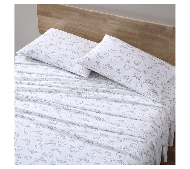 Eddie Bauer Smokey Bear Camp Grey Queen Sheet Set — View 2