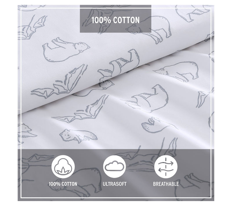 Eddie Bauer Smokey Bear Camp Grey Queen Sheet Set — View 7