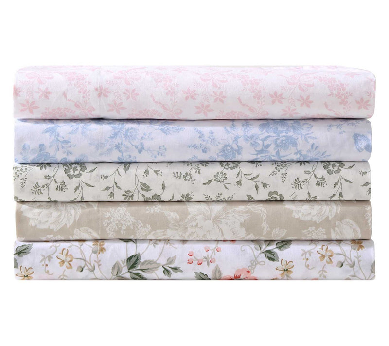 Laura Ashley Walled Garden Blue Cotton Percaleueen Sheet Set — View 7