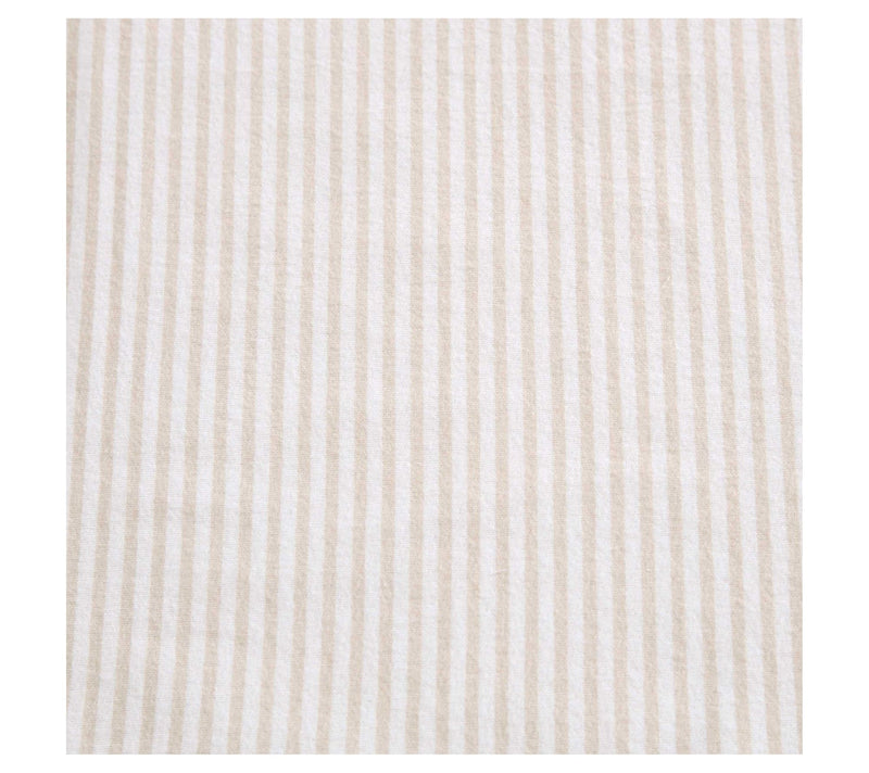 Laura Ashley Oxfordshire Stripe Beige Flannel King Sheet Set — View 7