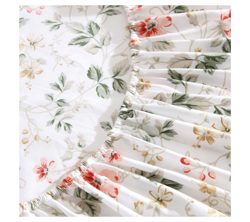 Laura Ashley Meadow Floral Gold Cotton Percalewin Sheet Set — View 4
