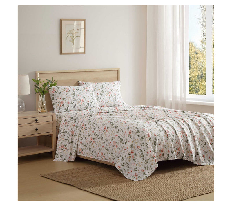 Laura Ashley Meadow Floral Gold Cotton Percaleull Sheet Set — View 2